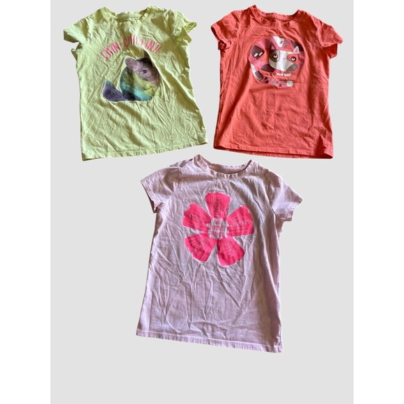 Lot Of 7 Girl's Tops Sz XS/S (6-7) T-shirts Graphic Shirts C&J Old Navy - Picture 7 of 8